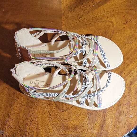 NEW SEYCHELLES ANTHROPOLOGIE BRAND KAMI BACK ZIPPER CLOSURE OPEN TOE SANDAL - Picture 5 of 14